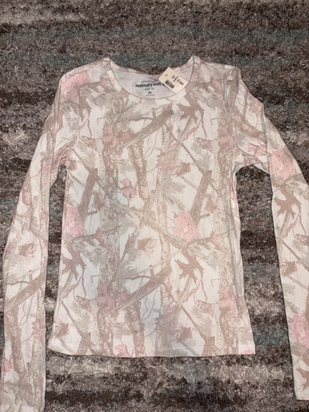 Seriously Soft Long Sleeve Top in Pink Camo